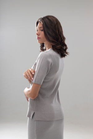 HERMINA BLUZA DAMA CLASICA TRICOTATA cu decolteu oval MS164 [1]