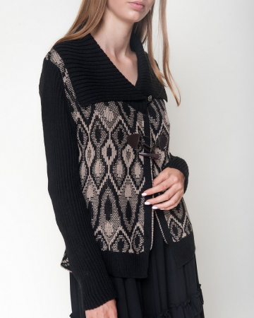 Cardigane - Hermina Cardigan Dama Guler Sal Tricotat S0420