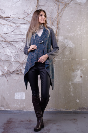 Femei - Hermina Cardigan Dama cu Brosa Tricotat S1520