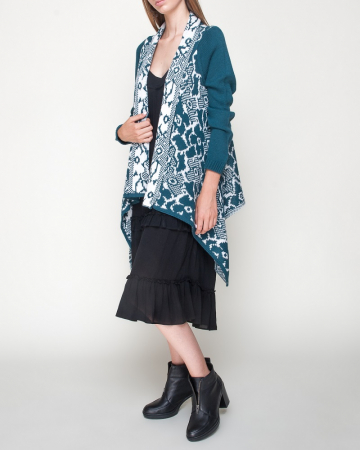 Femei - Hermina Cardigan Dama cu Brosa Tricotat S1520
