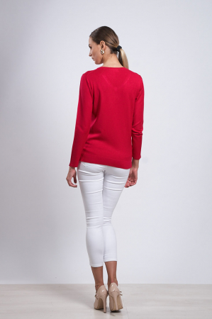 Hermina Pulover Dama Decolteu-V Tricotat ML134 [2]