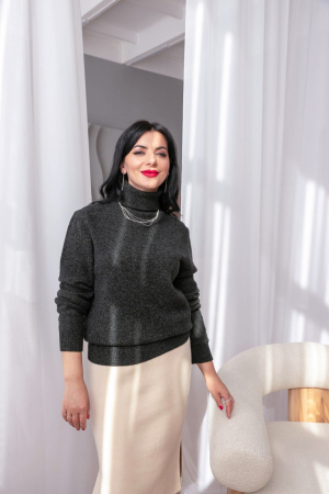Femei - HERMINA PULOVER LANA DAMA GULER INALT 7RSC
