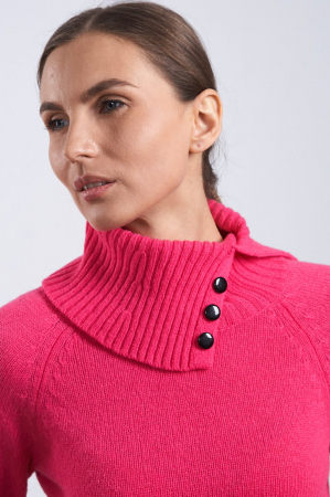 Hermina Pulover Dama Guler Inalt Tricotat Lana 144 [1]