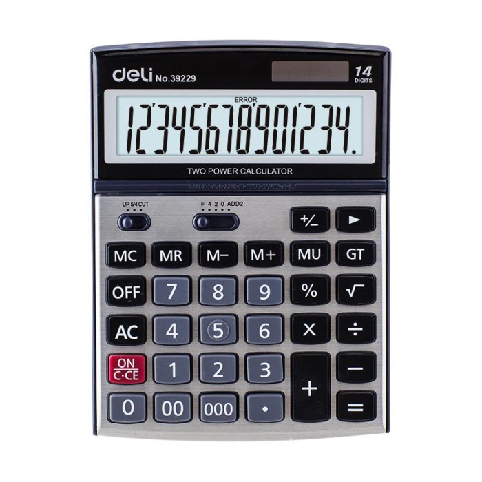 Calculator Birou Metal Deli, 14Dig [2]