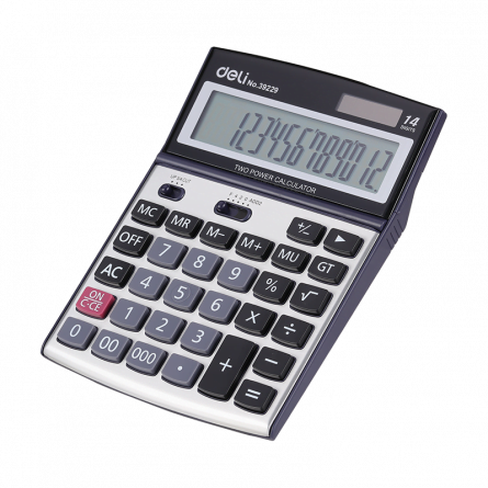 Calculator Birou Metal Deli, 14Dig [3]