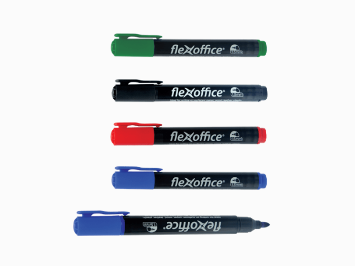 Marker Permanent Flexoffice, 1.5-2.5 mm - Albastru [2]