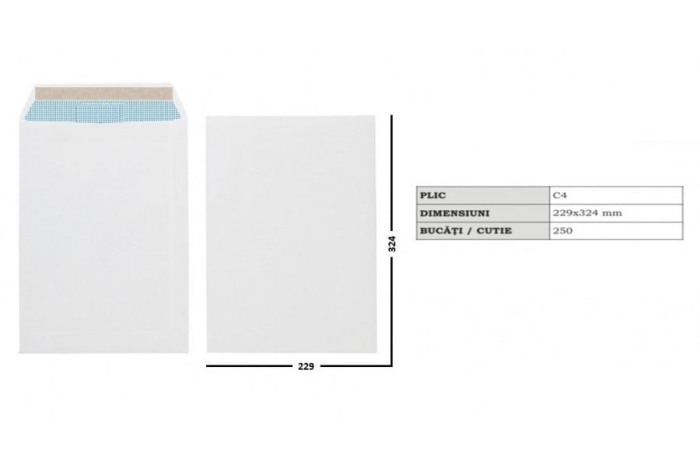 Plic C4 Alb Autoadeziv 50buc/set [2]