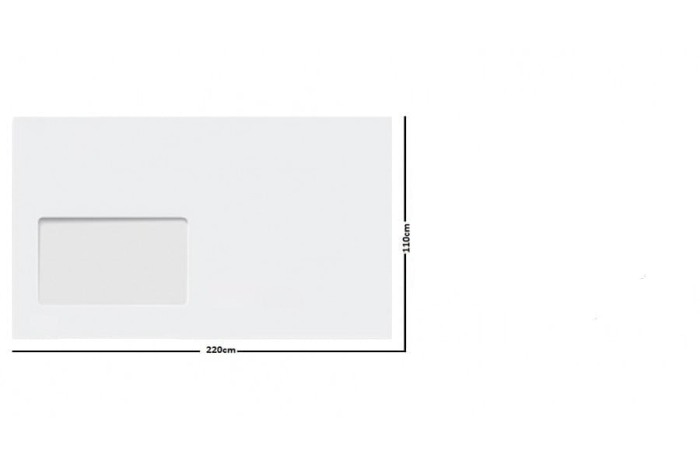 Plic DL Alb cu Fereastra (110 x 220 mm) - Dreapta [2]