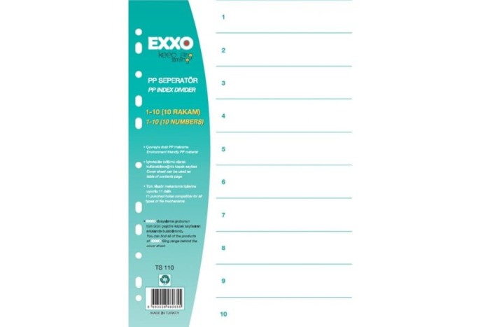 Separatoare Plastic Exxo Calendaristic Ian-Dec [2]
