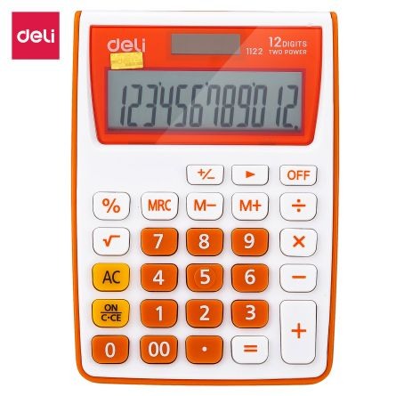 Calculator Birou Deli 1238 12Dig - Albastru [2]
