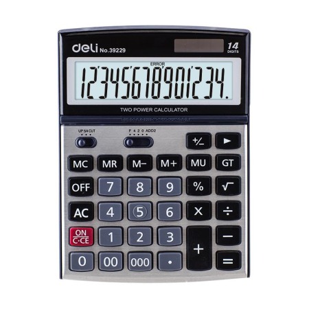 Calculator Birou Metal Deli, 14Dig [1]