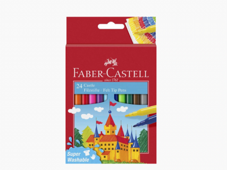 Permanent Marker, Carioci - Carioci 24 Culori Faber-Castell