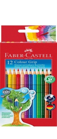 Creioane Colorate 12buc/set, Faber-Castell Grip 2001 [1]