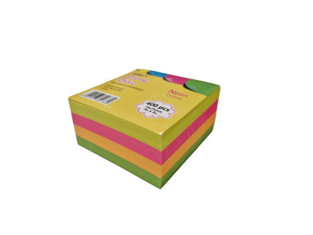 Notesuri si indecsi autoadezivi - Cub Notite Autoadeziv 75×75 mm, 4 Culori Neon