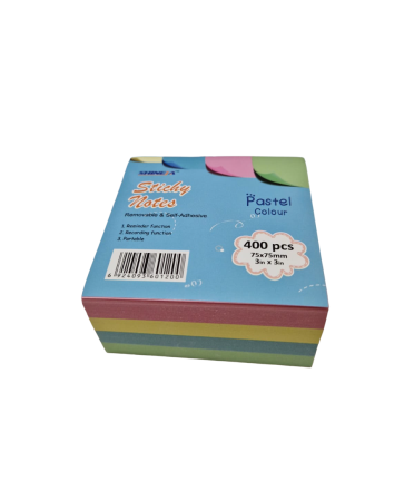 Notesuri si indecsi autoadezivi - Cub Notite Autoadeziv 75×75 mm, 4 Culori Pastel
