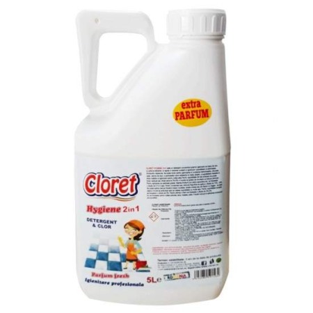Detergenti Suprafete, Gresie  si Faianta - Detergent Pardoseala cu Clor Hygiene 5L