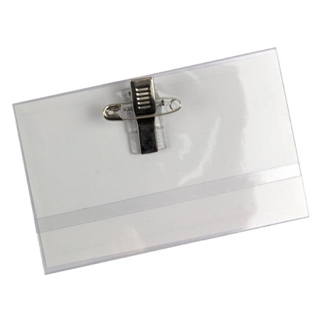 Cuttere si Foarfeci, Elastice pentru bani, Ecusoane, Snururi Ecuson - Ecuson Orizontal cu Clema Metalică si Ac 90x57mm