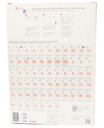 Etichete Autocolante Albe A4, 100coli/top Tanex - 24/A4 (70*37.125mm) [1]