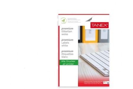 Plicuri, Etichete - Etichete Autocolante Albe A4, 100coli/top Tanex - 24/A4 (70*37.125mm)