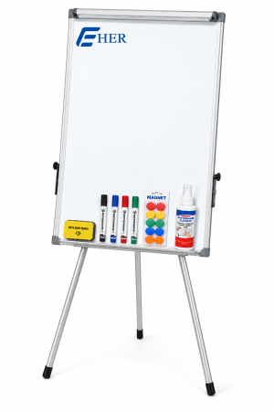 Whiteboard, Flipchart, Panou Pluta - Flipchart Magnetic EHER, 70×100 cm si Accesorii, Markere, Burete, Spray, magneti