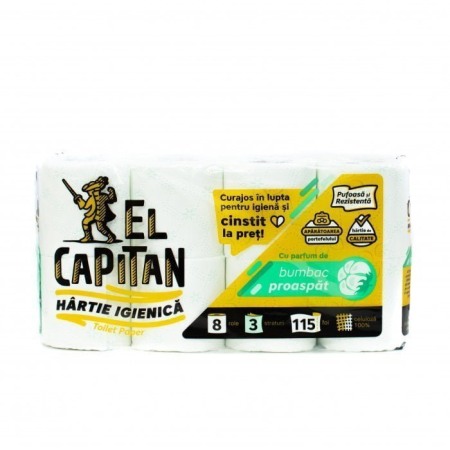 Hartie Igienica 3 Straturi 8 role/set  El Capitan [0]
