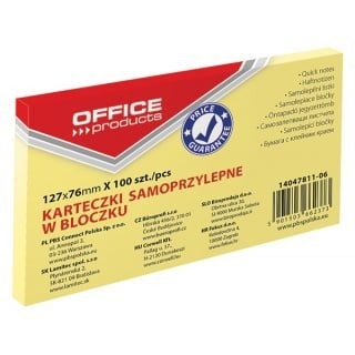 Accesorii birou, Accesorii birou - Notes Autoadeziv 76×127 mm, Galben, 100 file Office Products