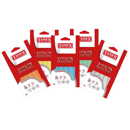 Plicuri, Etichete - Pastile Adezive Color Nepermanente 50g, 85buc/set TANEX - Albastru