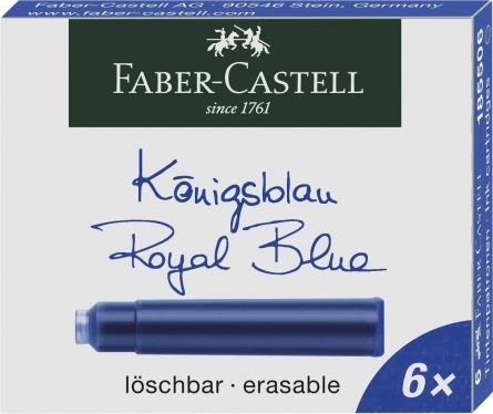 Patroane Cerneala Faber-Castell 6 buc/set - Albastru [1]