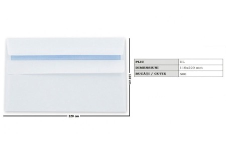 Plic DL Alb Autoadeziv (110 x 220 mm) [1]