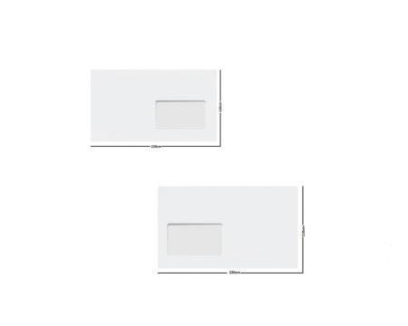 Plicuri, Etichete - Plic DL Alb cu Fereastra (110 x 220 mm) - Dreapta
