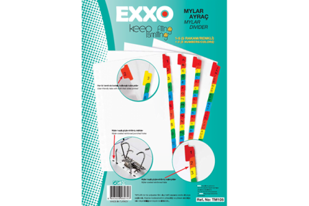 Prezentare, organizare, arhivare - Separatoare Plastic Exxo Numere - 1-10