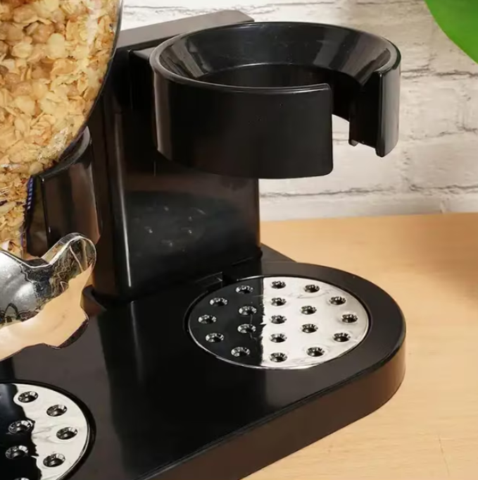 Dispenser pentru cereale cu doua recipiente, Negru, 33 x 20 x 42 cm [5]