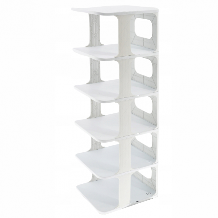 Etajera din plastic alb pentru pantofi cu 5 niveluri [1]