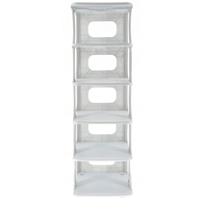 Etajera din plastic alb pentru pantofi cu 5 niveluri [2]
