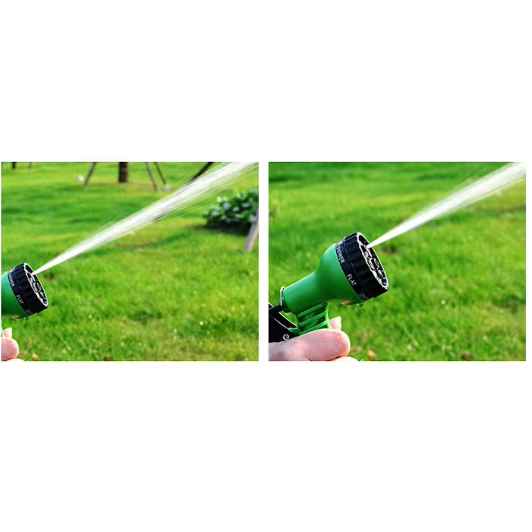 Furtun de grădină extensibil din polimer, fara cutare, Verde/Negru, 60 m [8]