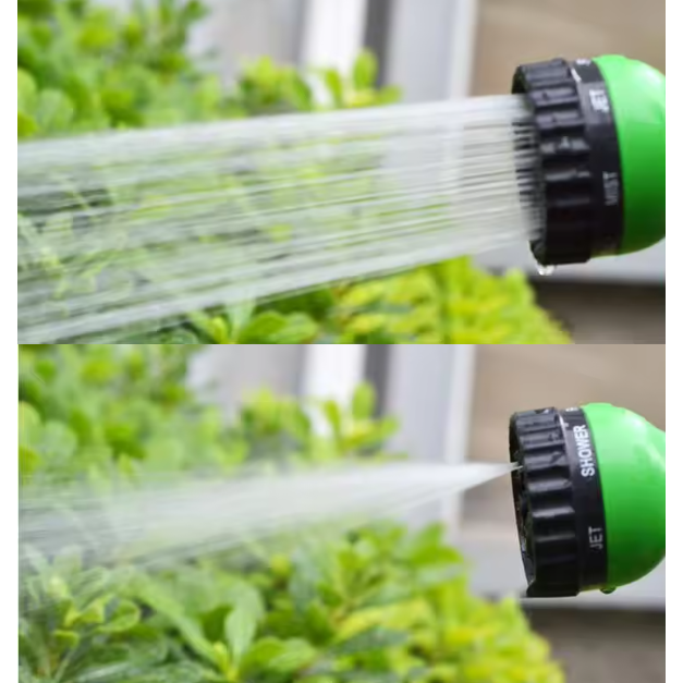 Furtun de grădină extensibil din polimer, fara cutare, Verde/Negru, 60 m [3]