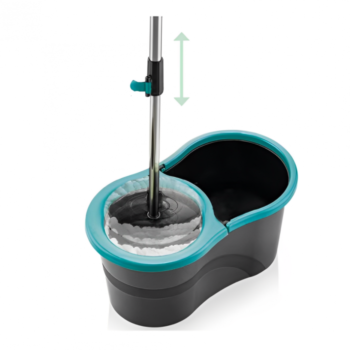 Galeata cu storcator si mop rotativ, Negru/Albastru, 16 litri [2]