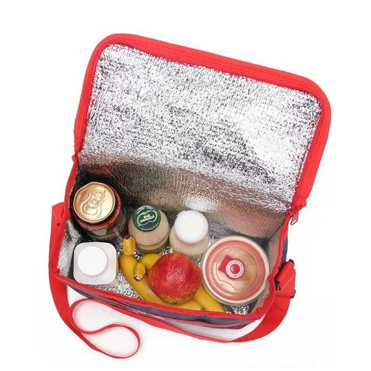 Geanta termica cu model, Albastru inchis/Portocaliu, 25 x 14 x 19 cm [2]