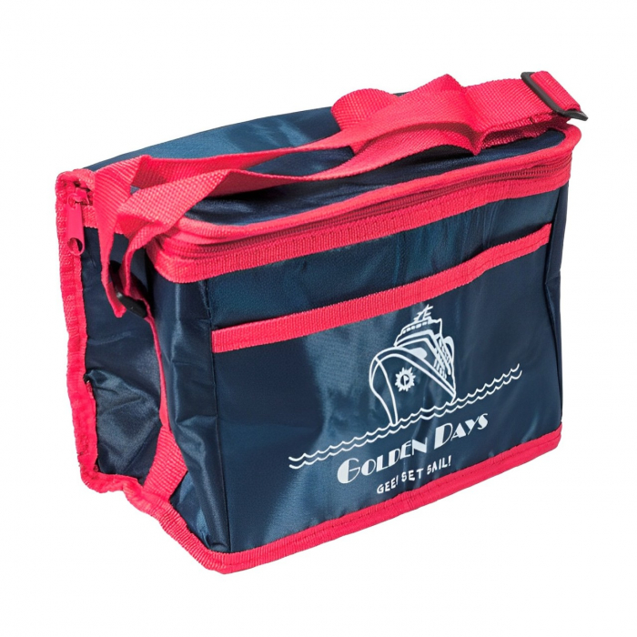 Geanta termica cu model, Albastru inchis/Portocaliu, 25 x 14 x 19 cm [6]