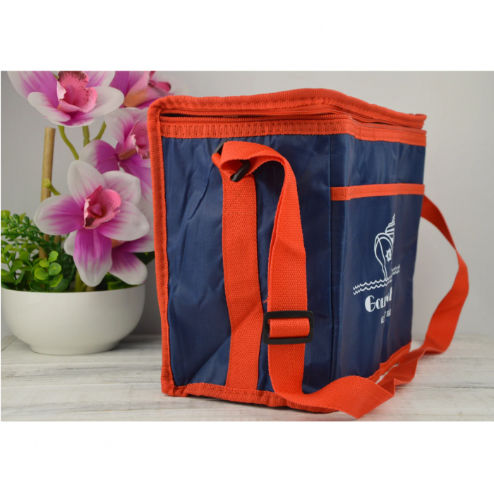 Geanta termica cu model, Albastru inchis/Portocaliu, 30 x 15 x 25 cm [5]