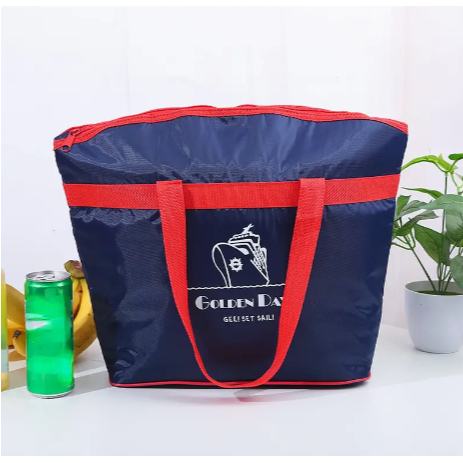 Geanta termica cu model, Albastru inchis/Portocaliu, 45 x 16 x 35 cm [3]