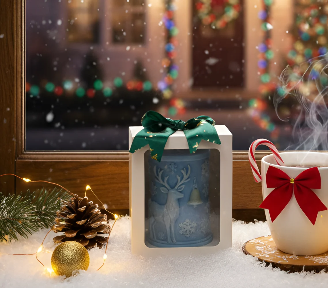 Lumanare parfumata glitter, HANDMADE, ceara naturala din soia, fitil din bumbac, 7.5 cm [1]