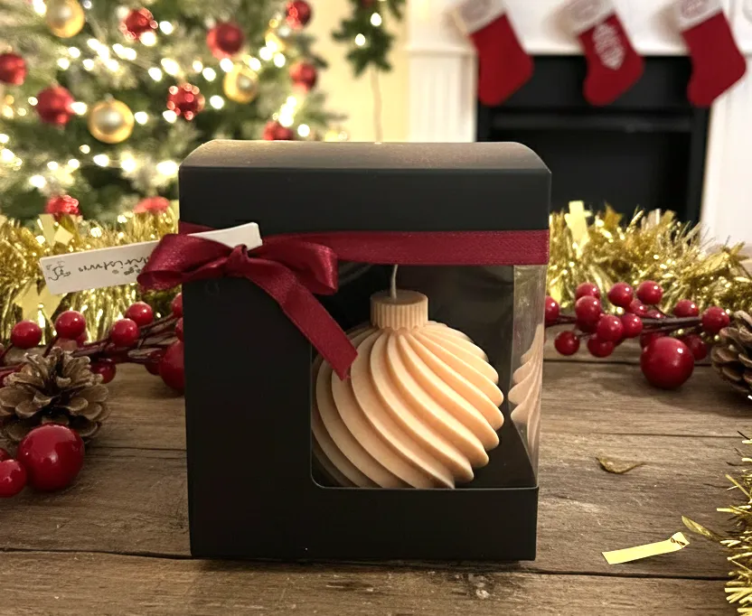 Lumanare parfumata in forma de glob, HANDMADE, ceara naturala din soia, fitil din bumbac, 8.5 cm [1]