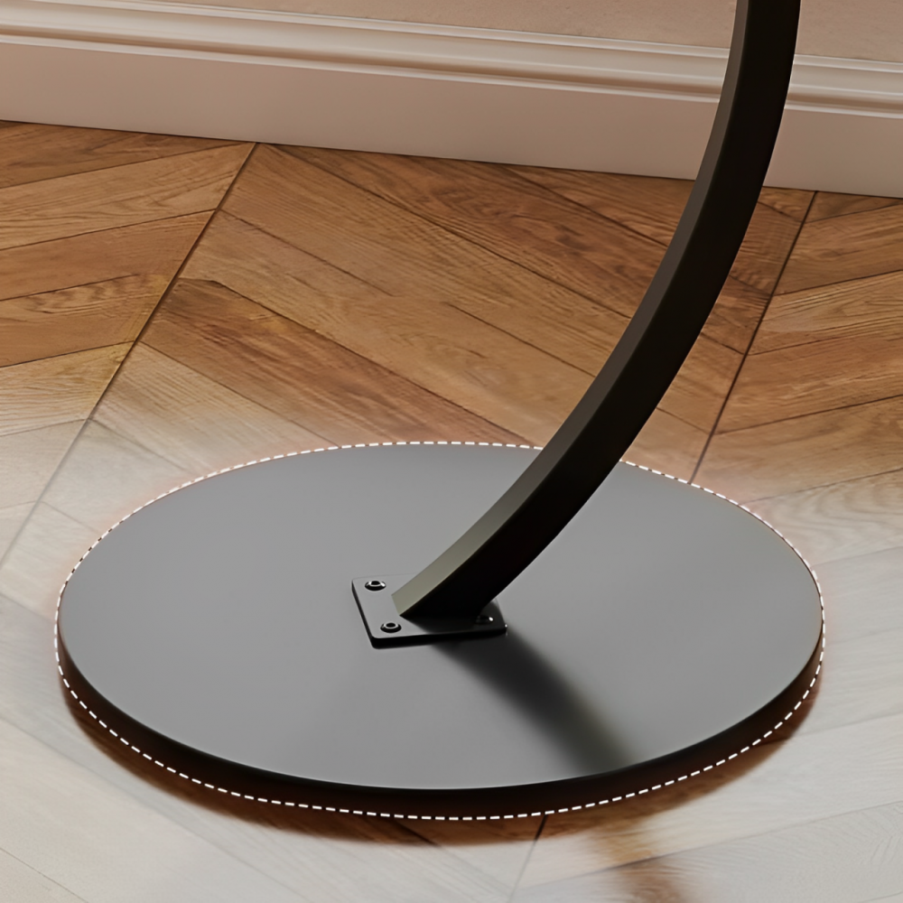 Masă de cafea rotundă, blat din MDF, pentru living, Alb/Negru, 40 x 60 cm [6]