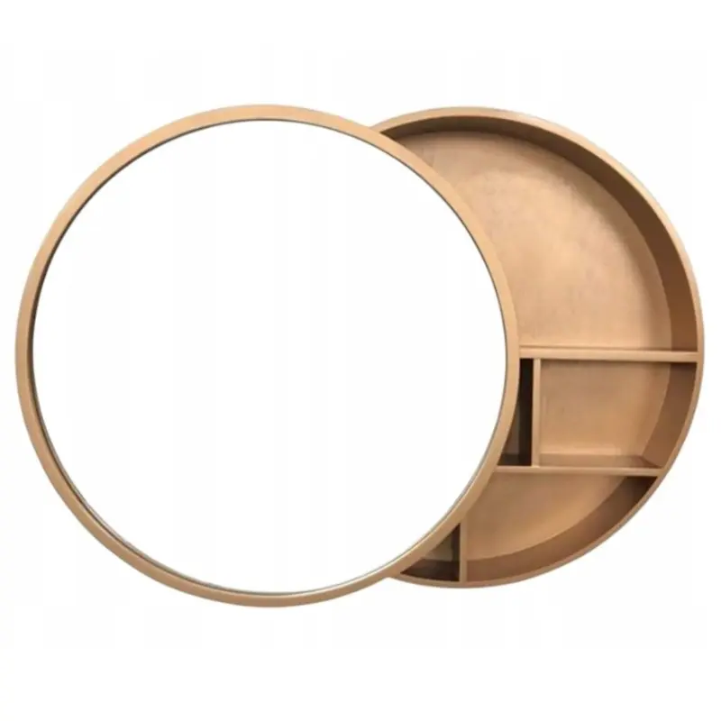 Oglinda de baie cu dulap din MDF, diametru 50 cm [4]