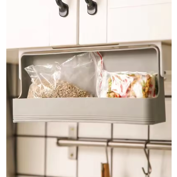 Organizator pentru condimente suspendat, Gri/Alb, 32 x 13 x 13 cm [5]