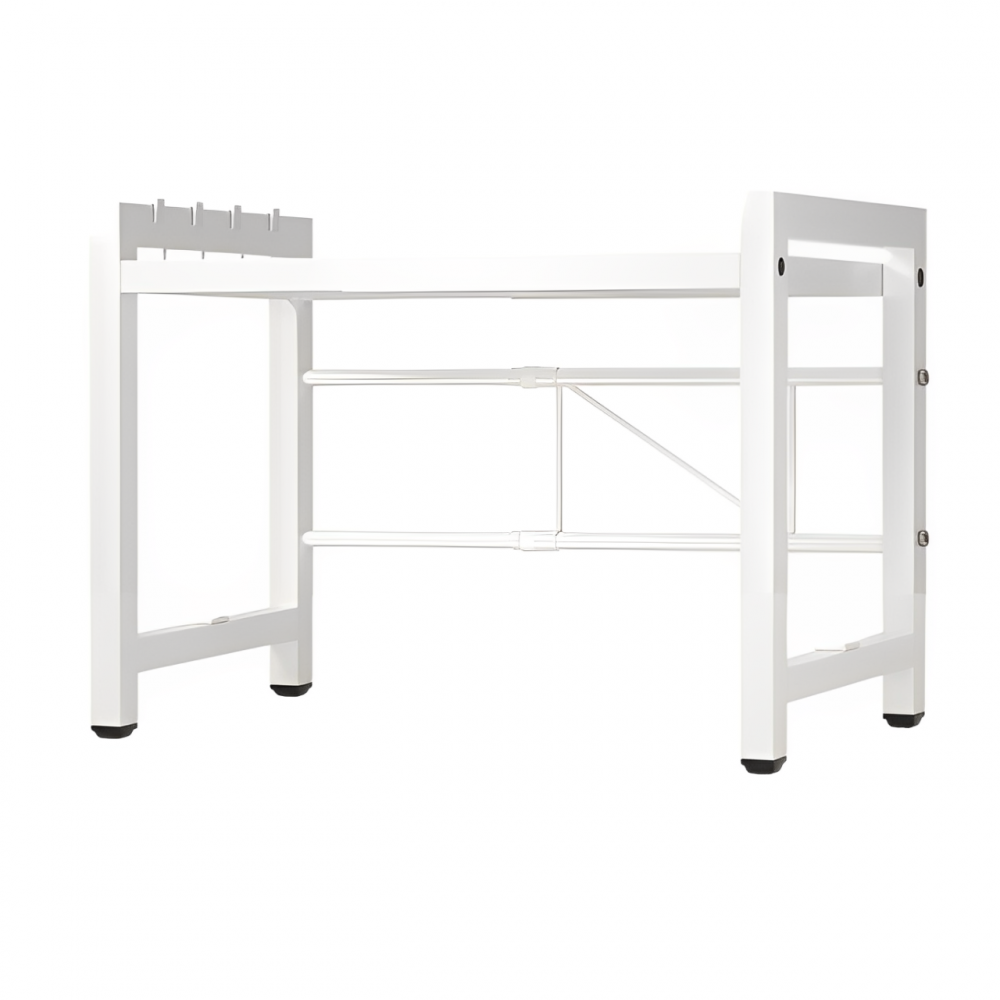 Raft extensibil pentru depozitare, multifunctional, Alb, 38-58x 36 x 46 cm [6]