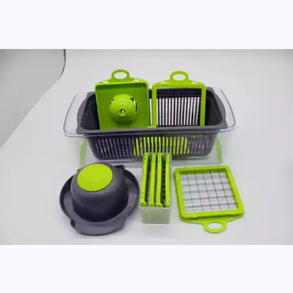 Razatoare pentru legume cu accesorii, Gri/Verde, 31 x 10 x 11 cm [3]