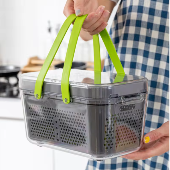 Razatoare pentru legume cu toarte si accesorii, Gri/Verde, 27 x 16 x 15 cm [6]