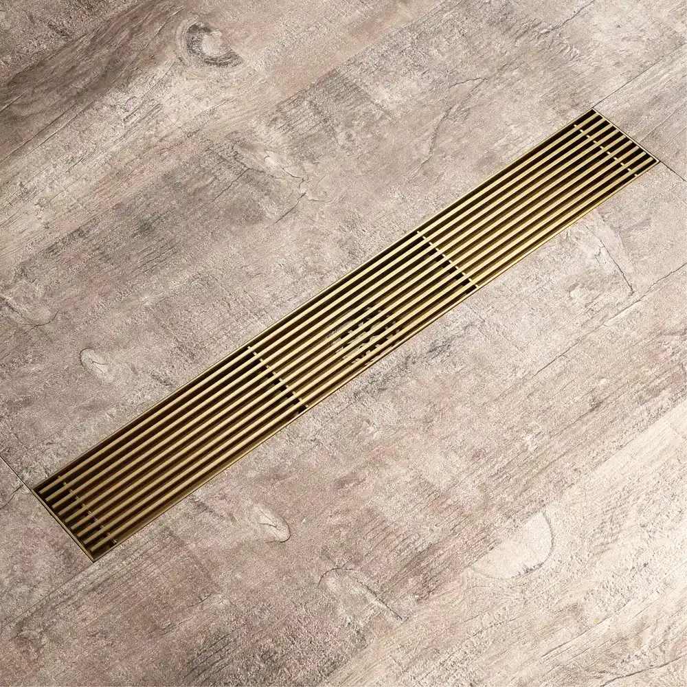 Rigola de dus, pe podea, liniara, din inox, set complet necesar instalarii,Auriu, 57 x 500 mm [4]